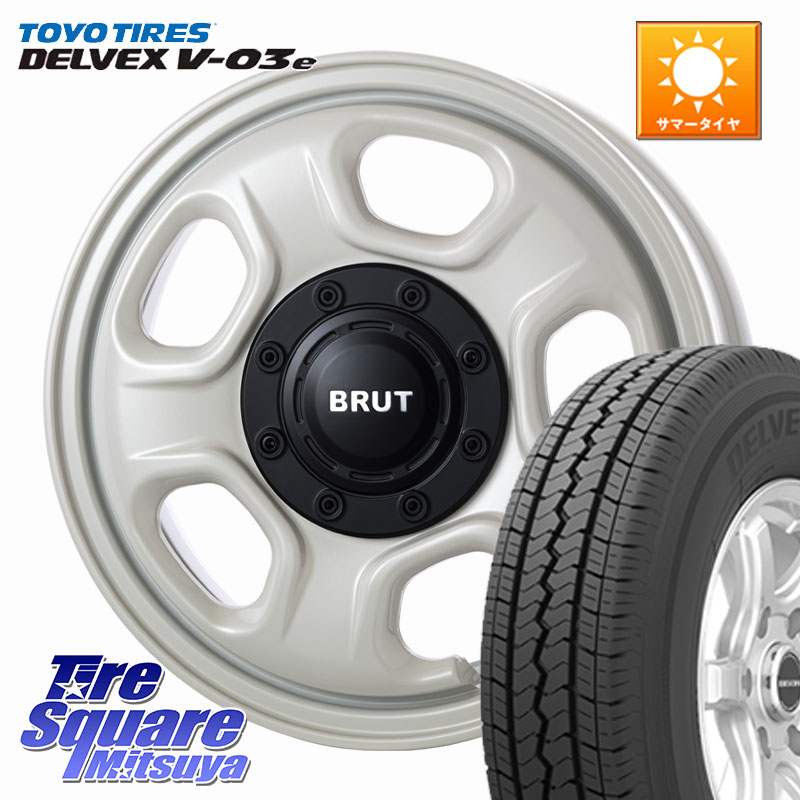 TOYOTIRES トーヨー DELVEX V-03e V03e サマータイヤ 175/80R14 99*98BRUT ブルート BR-33 BR33 ホイール 14インチ 14X4.5J 43 5穴 114.3 グランマックス ボンゴ タウンエース|タイヤスクエアミツヤ