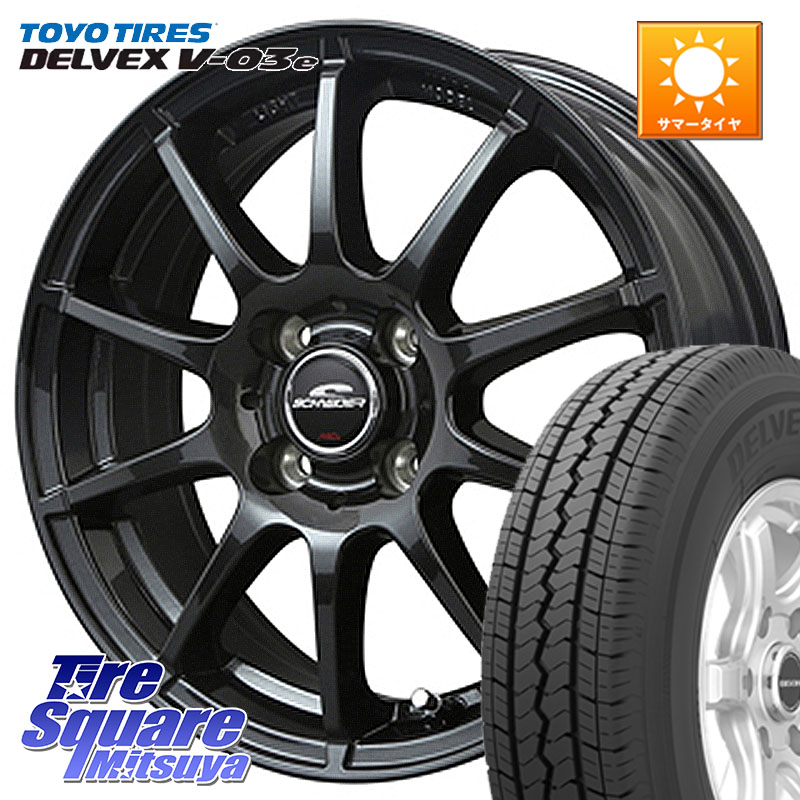 TOYOTIRES DELVEX V-03e 在庫● V03e 2025年製 サマータイヤ トーヨー 155/80R14 88*86MANARAY MID SCHNEIDER StaG スタッグ ガンメタ ホイール 14インチ 14X4.5J 43 4穴 100 ハイゼットアゲトラCustom車用※軽自動車専用ホイール※｜タイヤスクエアミツヤ