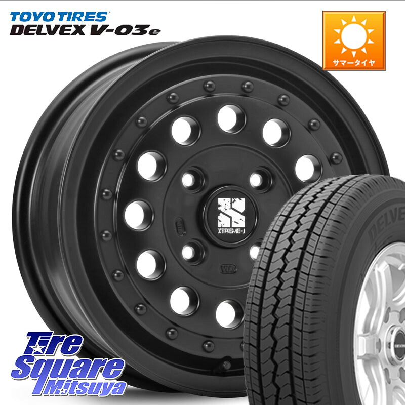MLJ XTREME-J エクストリーム RUGGED NV200/デリカD:3専用14インチ 14 X 5.0J(JWL-T) +42 4穴 114.3 TOYOTIRES トーヨー DELVEX V-03e V03e サマータイヤ 175/80R14 99*98