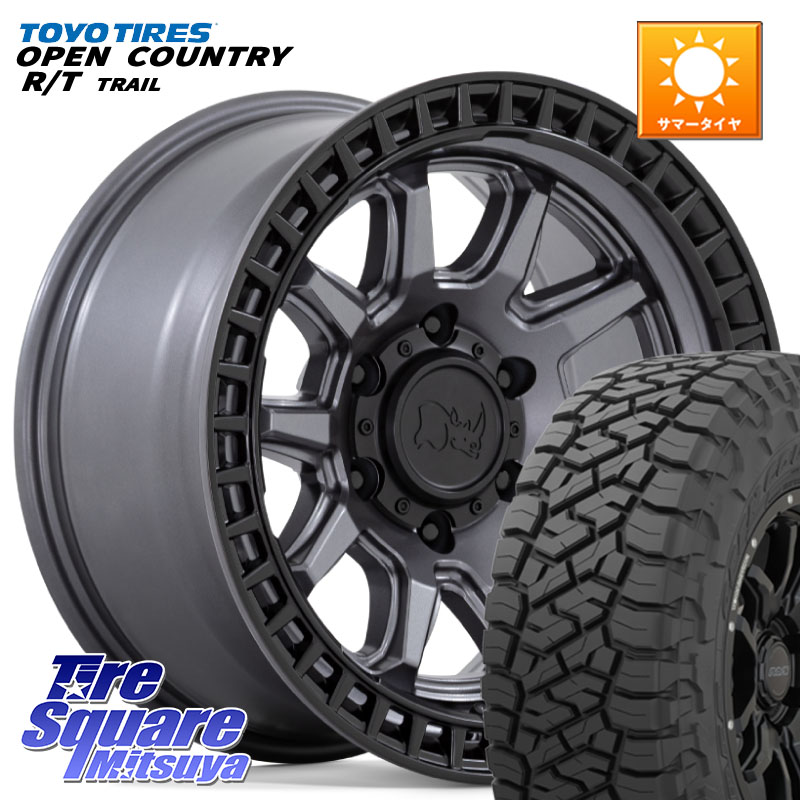 BLACK RHINO CALICO カリコ ガンメタ ホイール 17インチ ブラックライノ 17 X 8.5J +0 6穴 139.7 TOYOTIRES オープンカントリー RT 在庫● OPEN COUNTRY RT トレイル R/T TRAIL 265/70R17