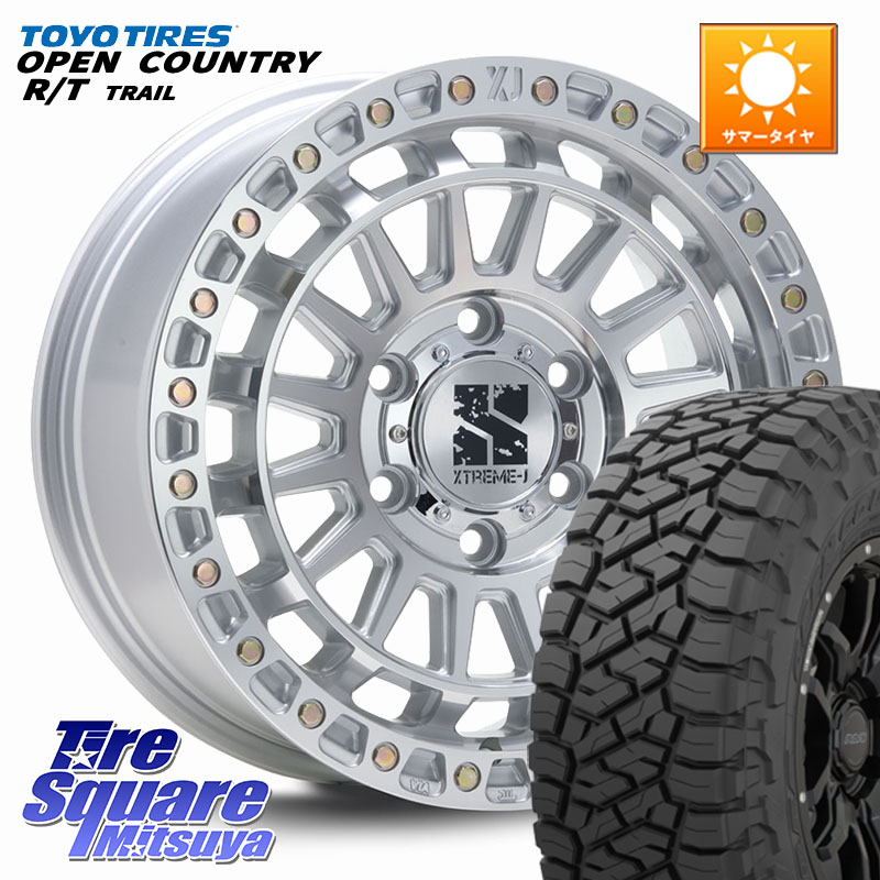 TOYOTIRES オープンカントリー RT 在庫● OPEN COUNTRY RT トレイル R/T TRAIL 265/70R17MLJ XJ08 XTREME-J ホイール 17インチ 17X8.0J 20 6穴 139.7 ランドクルーザーFJ トライトン 4Runner Tacoma ランドクルーザー プラド カスタムサイズ FJクルーザー｜タイヤスクエアミツヤ