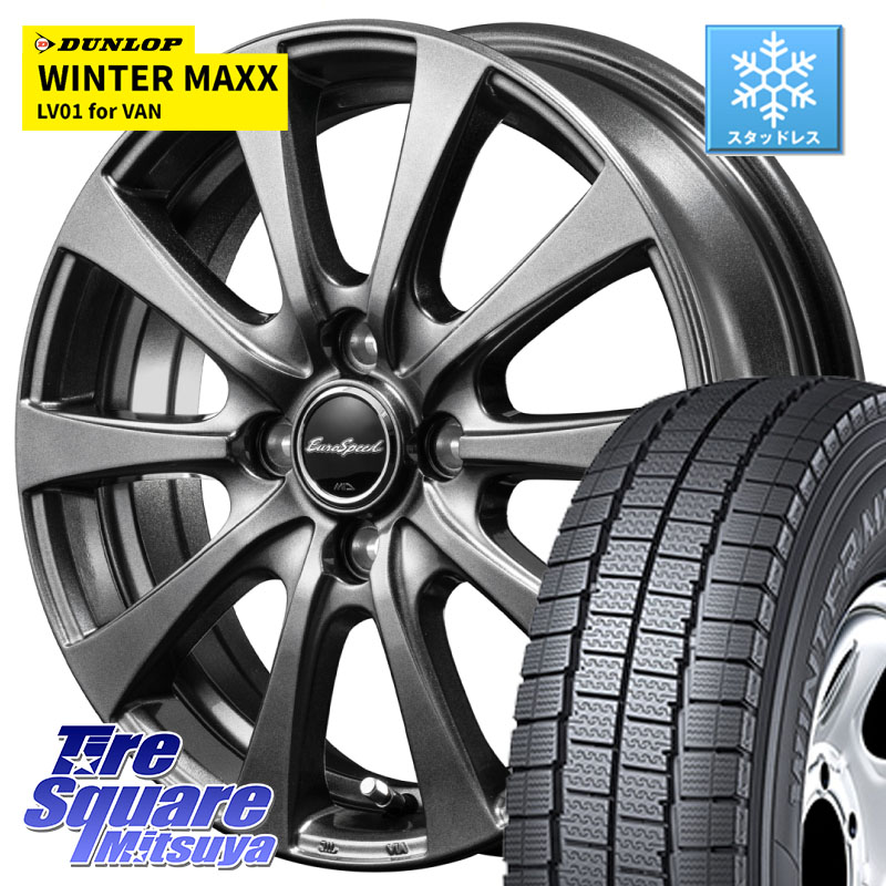 DUNLOP WINTER MAXX LV01 for VAN ウィンターマックス スタッドレス ミツヤ 165/80R14 97*95 MANARAY MID EuroSpeed G10 在庫● ホイール 14インチ 14 X 4.5J +45 4穴 100 ハイゼット アゲトラCustom車用※軽自動車専用ホイール※