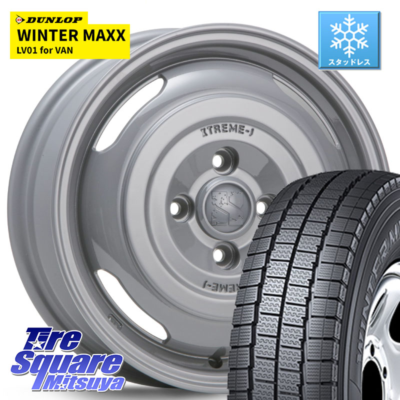 DUNLOP WINTER MAXX LV01 for VAN ウィンターマックス スタッドレス ミツヤ 165/80R14 97*95MLJ JOURNEY ジャーニー XTREME-J エクストリームJ ホイール 14インチ 14X5.0J(JWL-T) 42 4穴 114.3 NV200バネット・デリカD:3 デリカD:3 D3|タイヤスクエアミツヤ
