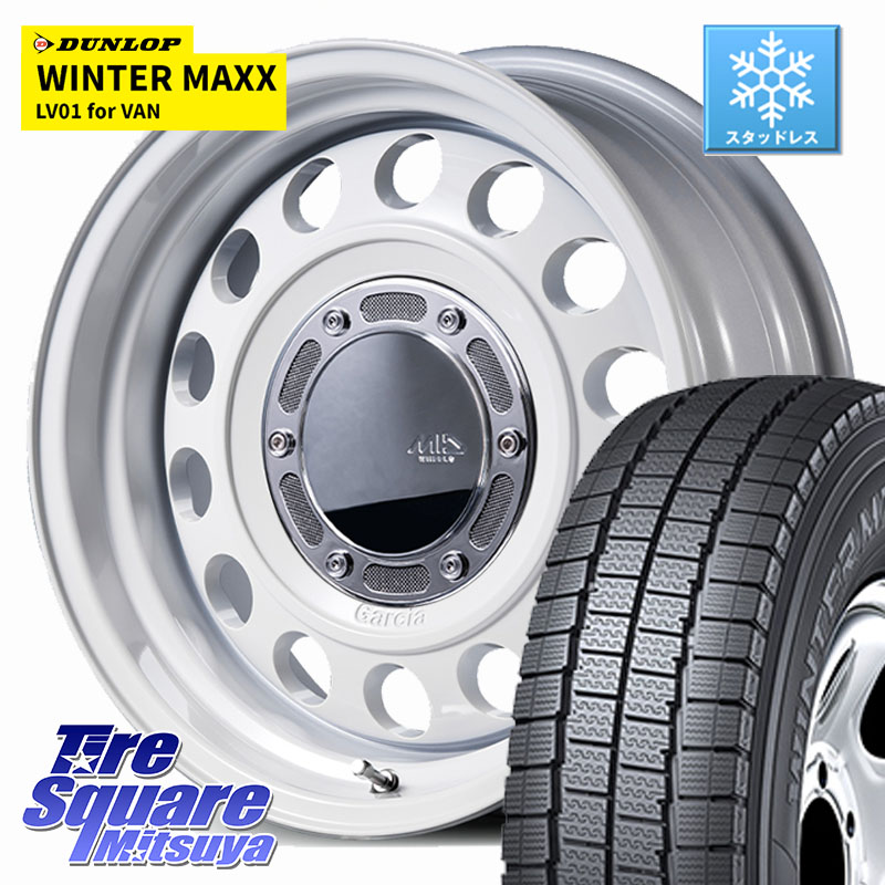 DUNLOP WINTER MAXX LV01 for VAN ウィンターマックス スタッドレス ミツヤ 165/80R14 97*95 MANARAY MID GARCIA CISCO Type2 ホイール 14インチ 14 X 4.5J +45 4穴 100 ハイゼット アゲトラCustom車用※軽自動車専用ホイール※