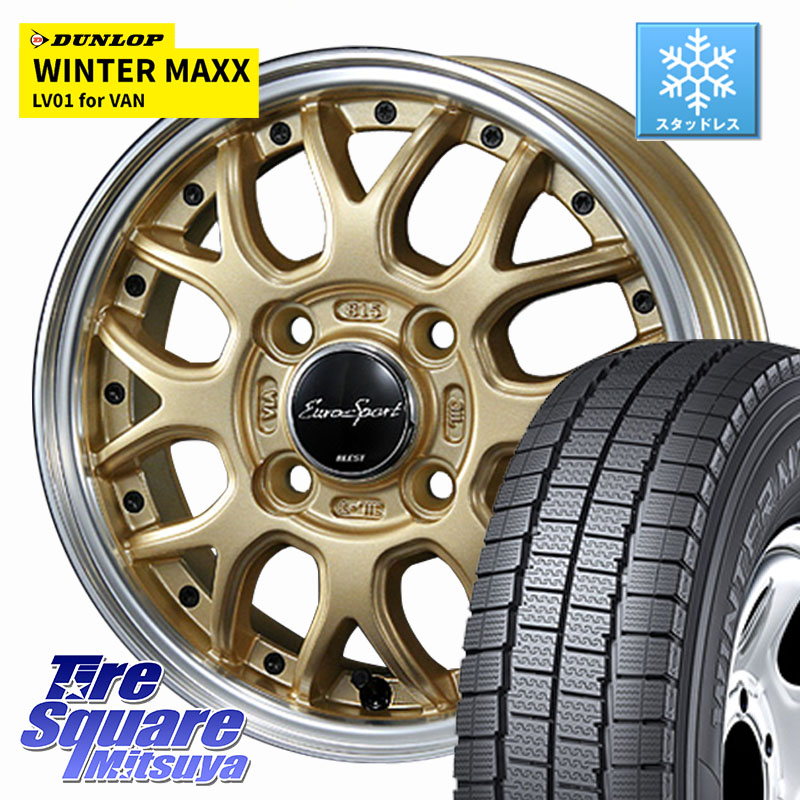 DUNLOP WINTER MAXX LV01 for VAN ウィンターマックス スタッドレス ミツヤ 165/80R14 97*95BLEST EuroSport Type815 軽自動車専用 ホイール 14インチ 14X4.5J 45 4穴 100 ハイゼットアゲトラCustom車用※軽自動車専用ホイール※｜タイヤスクエアミツヤ