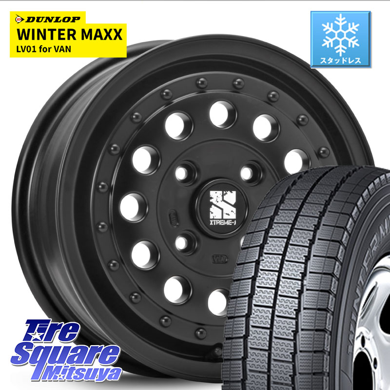 DUNLOP WINTER MAXX LV01 for VAN ウィンターマックス スタッドレス ミツヤ 165/80R14 97*95 MLJ XTREME-J エクストリーム RUGGED 14インチ 14 X 5.0J +45 4穴 100 ハイゼット アゲトラCustom車用※軽自動車専用ホイール※
