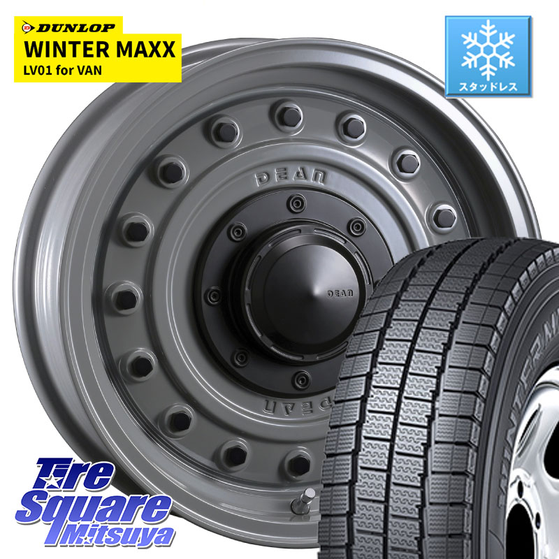 DUNLOP WINTER MAXX LV01 for VAN ウィンターマックス スタッドレス ミツヤ 195/80R15 107*105 CRIMSON ディーン コロラド インセット-5 15インチ 15 X 6.0J(JB74) +0 5穴 139.7 ジムニ－シエラ・ノマド(カスタム)