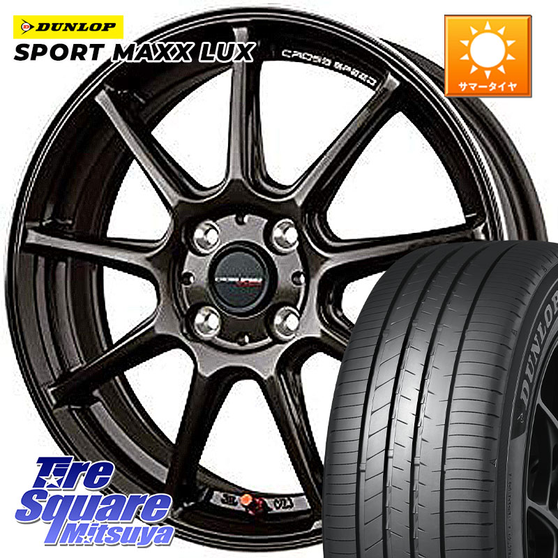HotStuff クロススピード RS9 RS-9 軽量 ホイール 17インチ 17 X 7.0J +47 4穴 100 DUNLOP SPORT MAXX LUX ダンロップ 215/45R17 FITクロスター