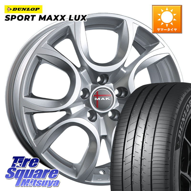 阿部商会 MAK TORINO(トリノ) ホイール 17インチ 17 X 7.5J(FIAT 500X 334) +41 5穴 110 DUNLOP SPORT MAXX LUX ダンロップ 215/55R17 フィアット 500X