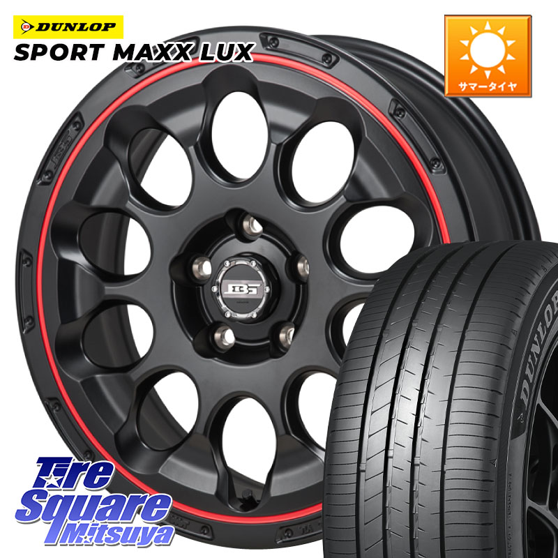 Japan三陽 ボトムガルシア CHRONO クロノ BKRED 17 X 7.0J +38 5穴 114.3 DUNLOP SPORT MAXX LUX ダンロップ 195/60R17 60系プリウス