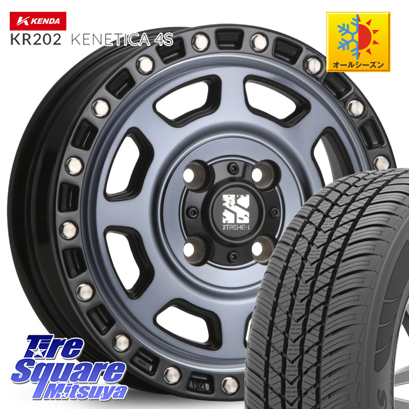 KENDA ケンダ KENETICA 4S KR202 オールシーズンタイヤ 155/65R14 MLJ XJ07 XTREME-J 4H IND エクストリームJ 14インチ 14 X 4.5J +43 4穴 100 N-BOX タント スペーシア サクラ ハイゼット アゲトラCustom車用※軽自動車専用ホイール※