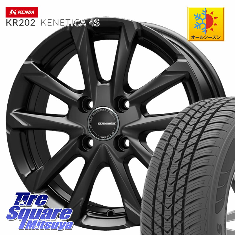 KENDA ケンダ KENETICA 4S KR202 オールシーズンタイヤ 155/65R14 KOSEI QGC400B QRASIZ GC36F クレイシズ ホイール 14インチ 14 X 4.5J +45 4穴 100 N-BOX デリカミニ2WD タント スペーシア サクラ ハイゼット アゲトラCustom車用※軽自動車専用ホイール※