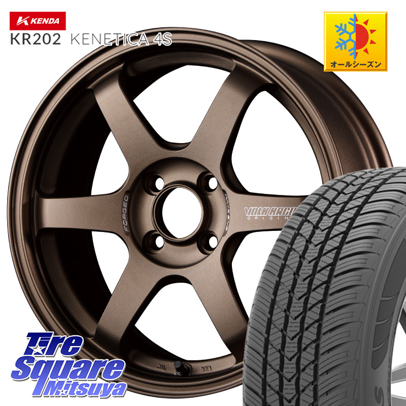 KENDA ケンダ KENETICA 4S KR202 オールシーズンタイヤ 195/65R15 RAYS 【欠品次回10~11月】 VOLK RACING TE37 SONIC TE37 ソニック ホイール 15インチ 15 X 6.0J +42 4穴 100 E13オーラ