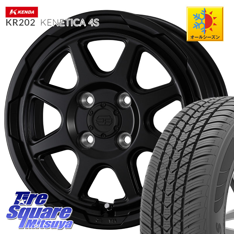 KENDA ケンダ KENETICA 4S KR202 オールシーズンタイヤ 165/65R14 WEDS STADTBERGE BLK スタットベルク ホイール 14インチ 14 X 5.0J +39 4穴 100 M900系タンク・ルーミー 700系パッソ ダイハツ トールM900S・M910S スバル ジャスティM900F・M910F