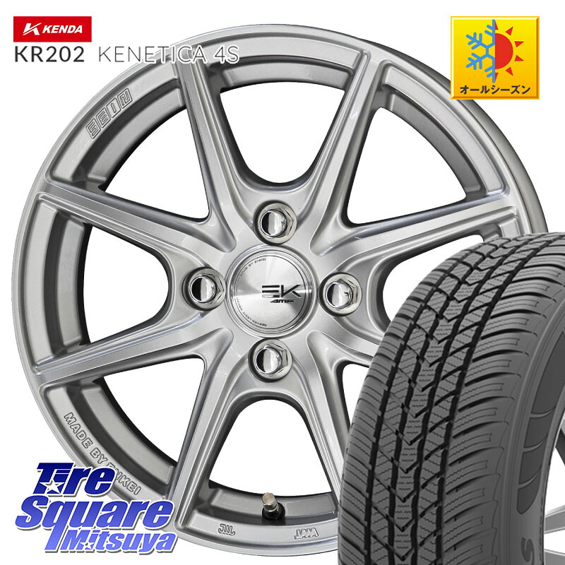 KENDA ケンダ KENETICA 4S KR202 オールシーズンタイヤ 155/65R14 KYOHO SEIN EK ザインEK ホイール 14インチ 14 X 4.5J +45 4穴 100 N-BOX デリカミニ2WD タント スペーシア サクラ ハイゼット アゲトラCustom車用※軽自動車専用ホイール※