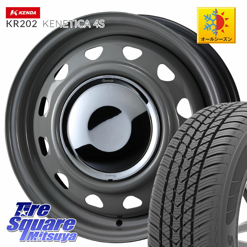 KENDA ケンダ KENETICA 4S KR202 オールシーズンタイヤ 155/65R14 WEDS NeoCarrow ネオキャロ グレー スチール ホイール 14インチ 14 X 4.5J +45 4穴 100 N-BOX デリカミニ2WD タント スペーシア サクラ ハイゼット アゲトラCustom車用※軽自動車専用ホイール※