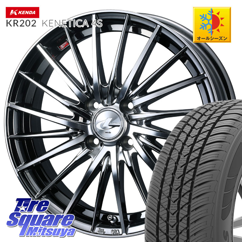 KENDA ケンダ KENETICA 4S KR202 オールシーズンタイヤ 195/65R15 WEDS LEONIS FR レオニス FR ホイール 15インチ 15 X 5.5J +43 4穴 100 E13オーラ