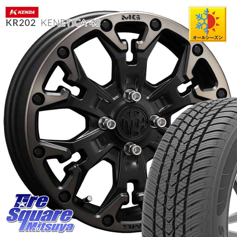 KENDA ケンダ KENETICA 4S KR202 オールシーズンタイヤ 165/65R14 CRIMSON MG GOLEM Jr ホイール 14インチ 14 X 4.5J +43 4穴 100 キャスト[アクティバ] ピクシスジョイ[Cグレード] ハイゼット アゲトラCustom車用※軽自動車専用ホイール※