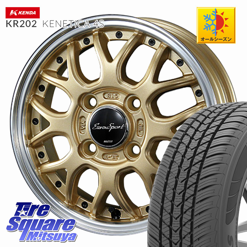KENDA ケンダ KENETICA 4S KR202 オールシーズンタイヤ 165/65R14BLEST EuroSport Type815 軽自動車専用 ホイール 14インチ 14X4.5J 45 4穴 100 デリカミニ4WD キャスト[アクティバ] ハスラー ピクシスジョイ[Cグレード] ハイゼットアゲトラCustom車用※軽自動車専用ホ｜タイヤスクエアミツヤ