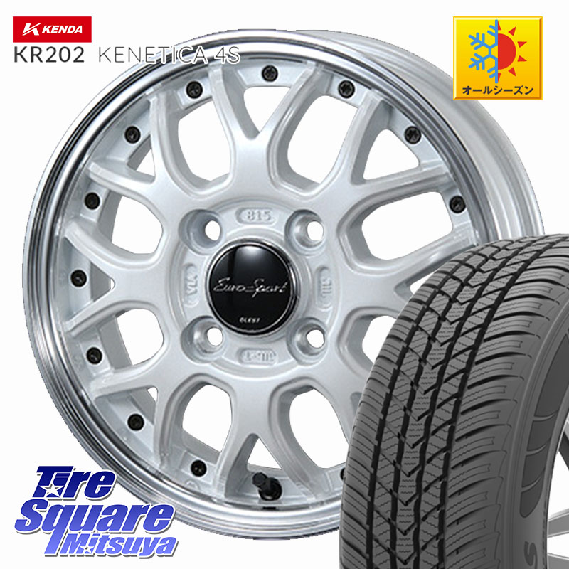 KENDA ケンダ KENETICA 4S KR202 オールシーズンタイヤ 155/65R14 BLEST EuroSport Type815 軽自動車専用 ホイール 14インチ 14 X 4.5J +45 4穴 100 N-BOX デリカミニ2WD タント スペーシア サクラ ハイゼット アゲトラCustom車用※軽自動車専用ホイール※