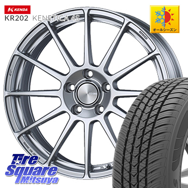 KENDA ケンダ KENETICA 4S KR202 オールシーズンタイヤ 195/65R15 ENKEI エンケイ PerformanceLine PF03 ホイール 15 X 6.0J +45 4穴 100 E13オーラ
