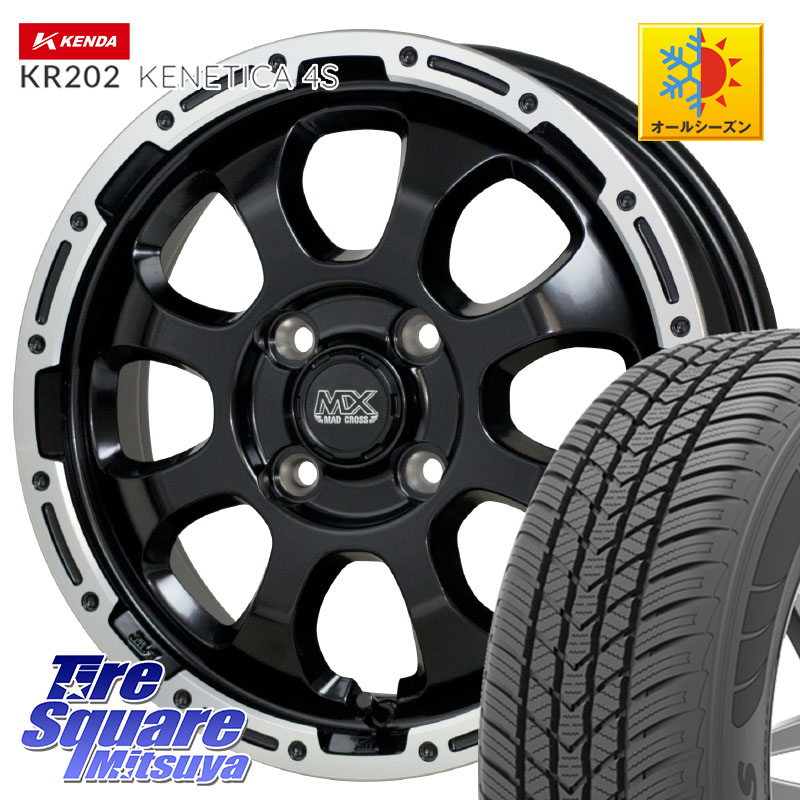 KENDA ケンダ KENETICA 4S KR202 オールシーズンタイヤ 155/65R14HotStuff マッドクロス GRACE グレイス BK 4H ホイール 14インチ 14X4.5J 45 4穴 100 N-BOX デリカミニ2WD タント スペーシア サクラ ハイゼットアゲトラCustom車用※軽自動車専用ホイール※ ルークス｜タイヤスクエアミツヤ