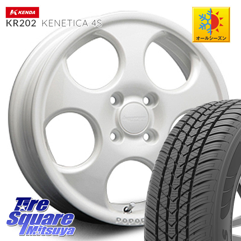 KENDA ケンダ KENETICA 4S KR202 オールシーズンタイヤ 165/65R14 MLJ hyperion POPORO ポポロ ホイール 14インチ 14 X 4.5J +45 4穴 100 デリカミニ4WD キャスト[アクティバ] ハスラー ピクシスジョイ[Cグレード] ハイゼット アゲトラCustom車用※軽自動車専用ホイール