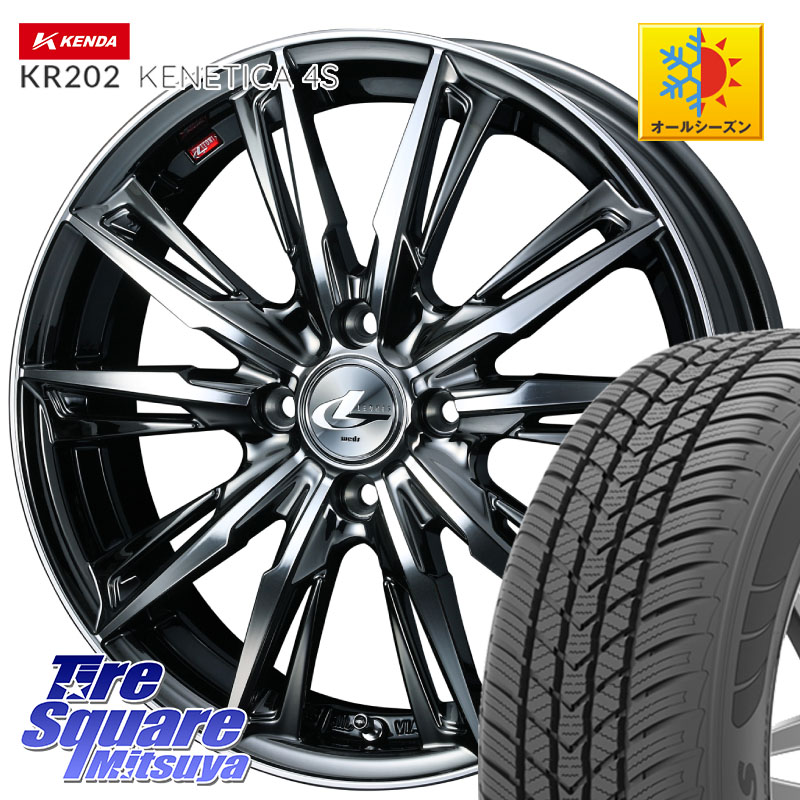 KENDA ケンダ KENETICA 4S KR202 オールシーズンタイヤ 155/65R14 WEDS LEONIS レオニス GX ウェッズ ホイール 14インチ 14 X 4.5J +45 4穴 100 N-BOX デリカミニ2WD タント スペーシア サクラ ハイゼット アゲトラCustom車用※軽自動車専用ホイール※