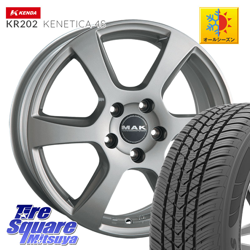 KENDA ケンダ KENETICA 4S KR202 オールシーズンタイヤ 195/65R15 阿部商会 MAK VINCI(ヴィンチ) ホイール 15インチ 15 X 6.0J(VW GOLF7 AU) +43 5穴 112 フォルクスワーゲン ゴルフ7 フォルクスワーゲン ゴルフ8