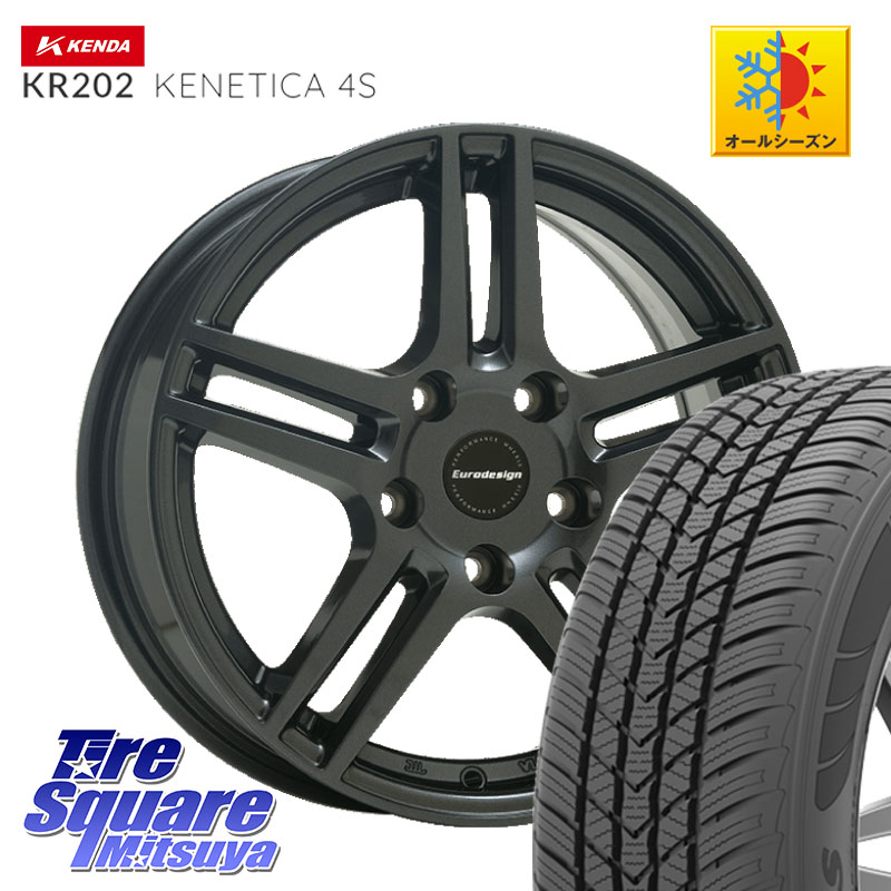 KENDA ケンダ KENETICA 4S KR202 オールシーズンタイヤ 195/65R15阿部商会 Eurodesign EIGER ホイール 15インチ 15X6.0J(VW GOLF7 AU) 43 5穴 112 フォルクスワーゲン ゴルフ7 フォルクスワーゲン ゴルフ8|タイヤスクエアミツヤ