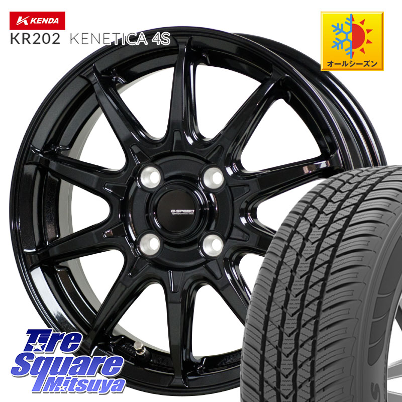 KENDA ケンダ KENETICA 4S KR202 オールシーズンタイヤ 155/65R14 HotStuff G-SPEED G-05 G05 14インチ ジースピード ホイール 14 X 4.5J +45 4穴 100 N-BOX デリカミニ2WD タント スペーシア サクラ ハイゼット アゲトラCustom車用※軽自動車専用ホイール※