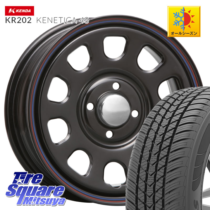 KENDA ケンダ KENETICA 4S KR202 オールシーズンタイヤ 155/65R14MLJ デイトナ SS DAYTONA SS BK 4H 14インチ 14X5.0J 42 4穴 100 タント スペーシア ハイゼットアゲトラCustom車用※軽自動車専用ホイール※｜タイヤスクエアミツヤ 43,770円
