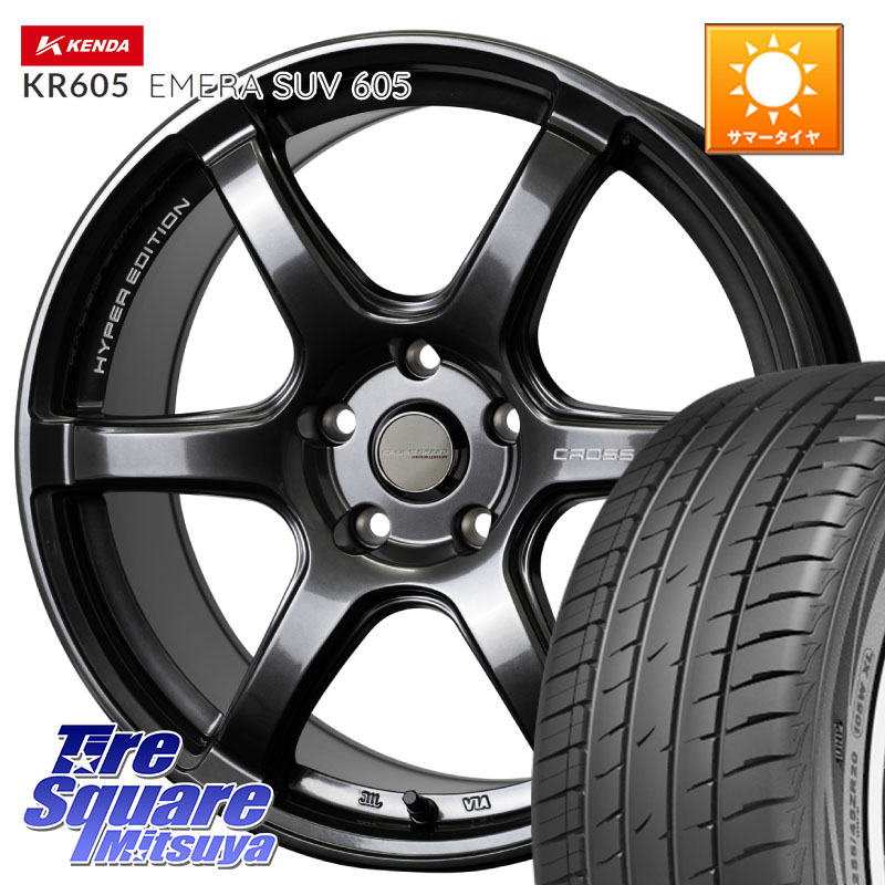 KENDA ケンダ KR605 EMERA SUV 605 サマータイヤ 235/60R18HotStuff クロススピード RS6 軽量ホイール 18インチ 18X8.5J 38 5穴 114.3 アウトランダーPHEV｜タイヤスクエアミツヤ 82,852円