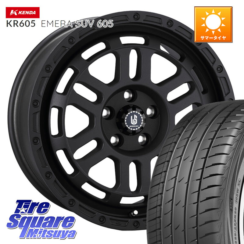 KENDA ケンダ KR605 EMERA SUV 605 サマータイヤ 225/65R17阿部商会 LA STRADA DISCOVER ホイール 17インチ 17X7.0J 38 5穴 114.3 50系RAV4 80系ハリアー T32エクストレイル CX-5 CX-8 BT5レガシィアウトバック ヴァンガード RAV4 30系 RAV4 50系 デリカD:5 D5 カスタ｜タイヤスクエアミツヤ