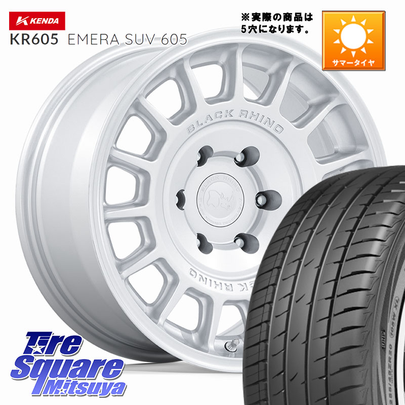 KENDA ケンダ KR605 EMERA SUV 605 サマータイヤ 225/60R17BLACK RHINO VOLL ボル シルバー ホイール 17インチ ブラックライノ◇参考画像 17X8.0J 38 5穴 114.3 エクリプスクロス|タイヤスクエアミツヤ