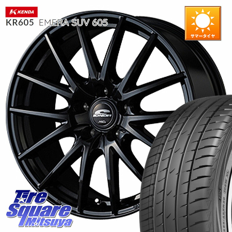 MANARAY MID SCHNEIDER SQ27 ブラック ホイール 18インチ 18 X 8.0J +42 5穴 114.3 KENDA ケンダ KR605 EMERA SUV 605 サマータイヤ 235/55R18 T32エクストレイル