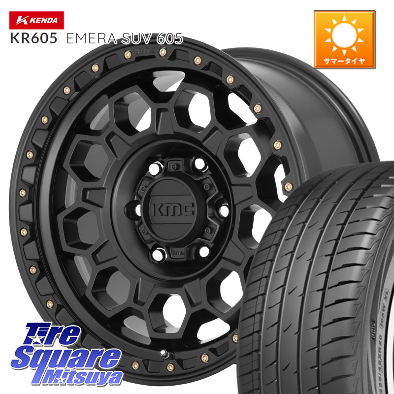 KENDA ケンダ KR605 EMERA SUV 605 サマータイヤ 225/65R17KMC KM545 Trek Black ホイール 17インチ 17X8.0J 35 5穴 114.3 RAV4 50系 NX レクサス ハリアー|タイヤスクエアミツヤ