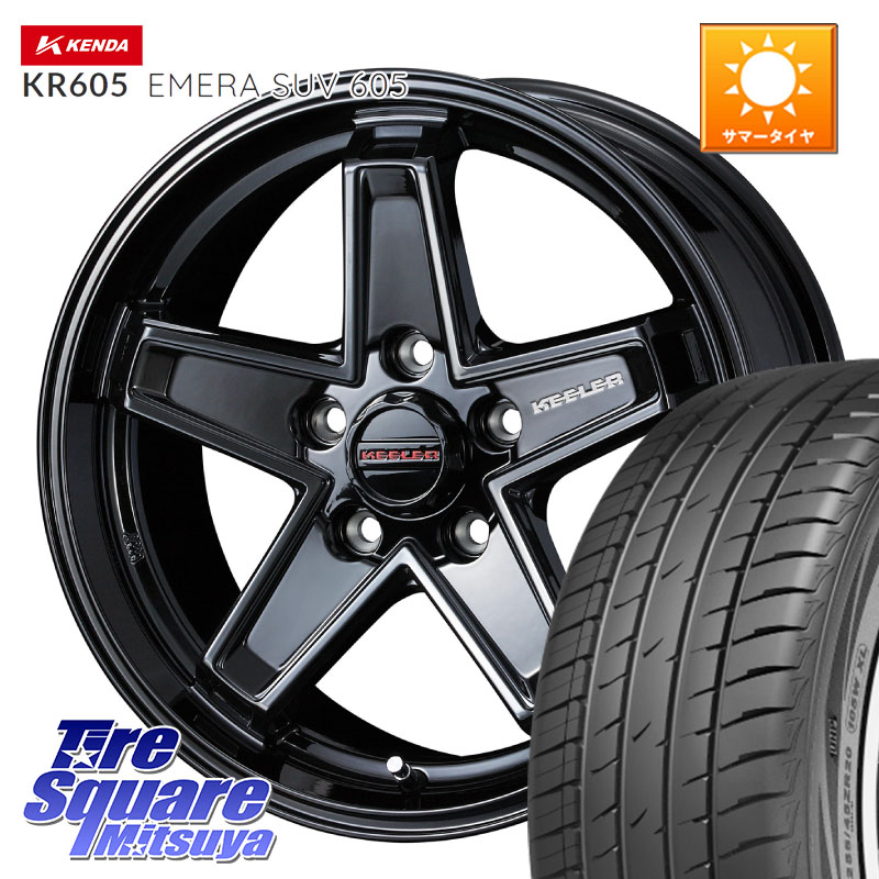 WEDS KEELER TACTICS ブラック ホイール 4本 17インチ キーラー タクティクス 17 X 7.0J(US) +35 5穴 110 KENDA ケンダ KR605 EMERA SUV 605 サマータイヤ 225/60R17 クライスラー ジープコンパス M624系 クライスラー Jeep Cherokee チェロキー KL系