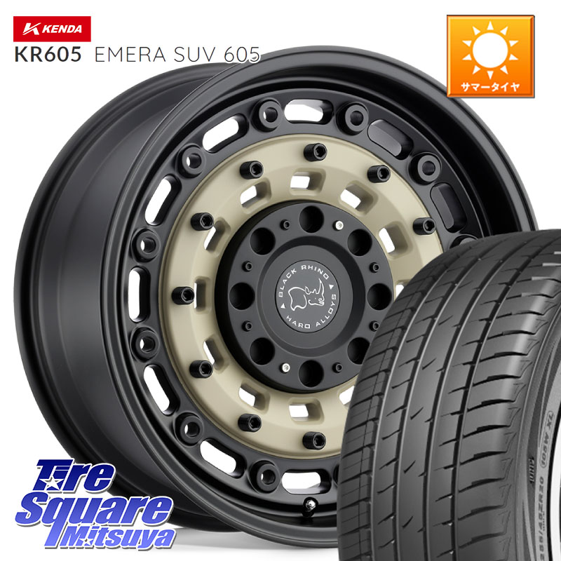 BLACK RHINO ARSENAL SANDBLACK ブラックライノ アーセナル 18インチ ブラックライノ 18 X 8.0J +30 5穴 114.3 KENDA ケンダ KR605 EMERA SUV 605 サマータイヤ 235/60R18 アウトランダーPHEV