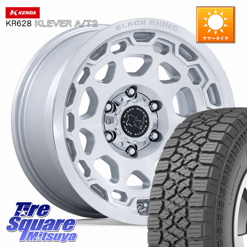 BLACK RHINO CONGO コンゴ ホイール 17インチ ブラックライノ 17 X 8.5J +35 6穴 139.7 KENDA ケンダ KR628 KLEVER AT2 A/T2 サマータイヤ 265/65R17 トライトンGSR