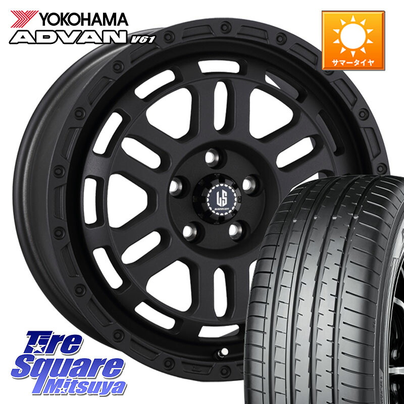 阿部商会 LA STRADA DISCOVER ホイール 18インチ 18 X 8.0J +40 5穴 114.3 YOKOHAMA R8084 ADVAN V61 ヨコハマ 255/55R18 アウトランダーPHEV