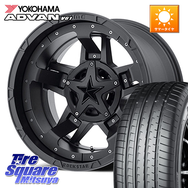 KMC XD827 ROCKSTAR3 ホイール 17インチ ロックスター3 17 X 8.0J +35 5穴 114.3 YOKOHAMA R8642 ADVAN V61 在庫予定品● ヨコハマ 【欠品次回4月末】4本単位での販売 225/60R17 30系アルファード 30系ヴェルファイア