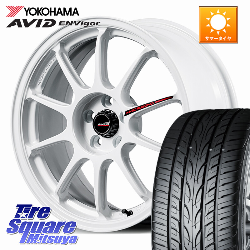 YOKOHAMA R7341 AVID ENVigor S321 ヨコハマ 225/50R18MANARAY MID RACING R10 EVO ホイール 18インチ レーシング 18X8.5J 45 5穴 114.3|タイヤスクエアミツヤ