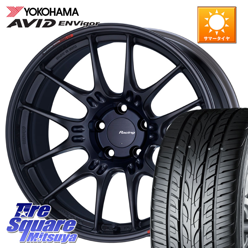 ENKEI エンケイ RACING GTC02 BK ホイール 19インチ 19 X 8.0J +45 5穴 114.3 YOKOHAMA R5235 AVID ENVigor S321 ヨコハマ 245/40R19 10系カローラクロス 10系アルファード
