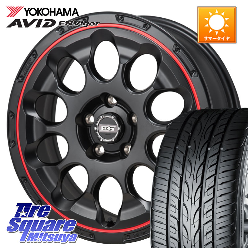 Japan三陽 ボトムガルシア CHRONO クロノ BKRED 17 X 7.0J +38 5穴 114.3 YOKOHAMA S0564 AVID ENVigor S321 ヨコハマ 215/45R17
