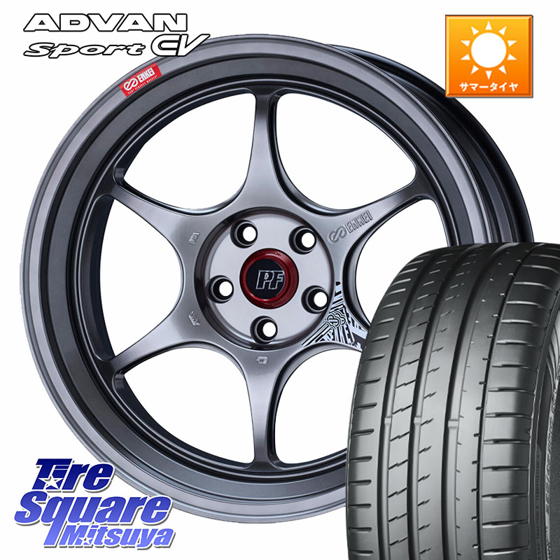 YOKOHAMA S0685 ADVAN Sport EV V108 ヨコハマ 255/50R19ENKEI エンケイ PerformanceLine PF06 シルバー ホイール 19インチ 19X8.0J 45 5穴 114.3 ムラーノ 日産|タイヤスクエアミツヤ