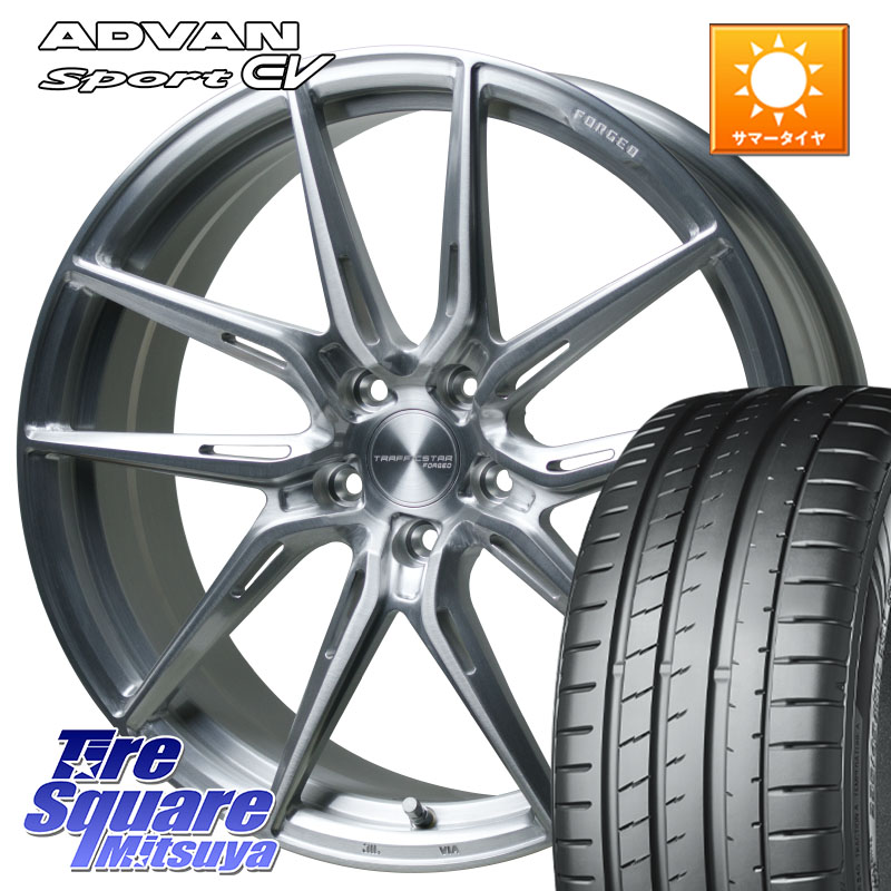 HotStuff TSF-02 BRS トラフィックスターフォージド 19インチ 19 X 9.0J +45 5穴 114.3 YOKOHAMA R8846 ADVAN Sport EV V108 ヨコハマ 235/40R19