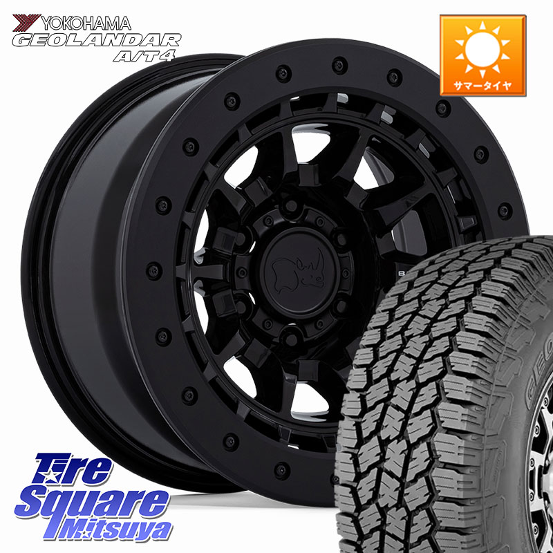 YOKOHAMA s0350 GEOLANDAR G018 A/T4 ヨコハマ 265/65R17BLACK RHINO TUSK ブラック ホイール 17インチ ブラックライノ 17X8.5J 0 6穴 139.7 トライトン ランドクルーザー プラド カスタムサイズ|タイヤスクエアミツヤ