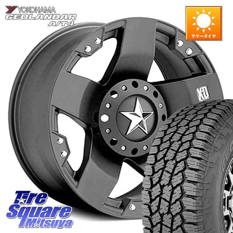 YOKOHAMA S0475 GEOLANDAR AT4 G018 ヨコハマ A/T4 265/55R20KMC XD775ROCKSTAR ホイール 20インチ ロックスター 20X8.5J 10 6穴 139.7 トライトン｜タイヤスクエアミツヤ