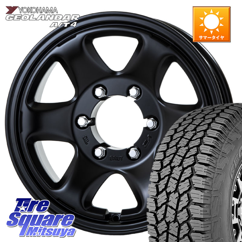 BRUT ブルート BR-44 BR44 BK ホイール 16インチ 16 X 6.5J +25 6穴 139.7 YOKOHAMA S0433 GEOLANDAR AT4 G018 ヨコハマ A/T4 215/60R16